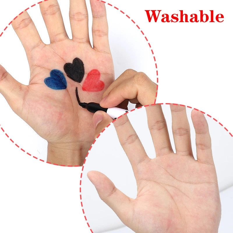 Whiteboard Marker Pen Easy To Wipe Quick Drying Water-based Marker Repetitive Erasable Black Red Blue for teacher school office