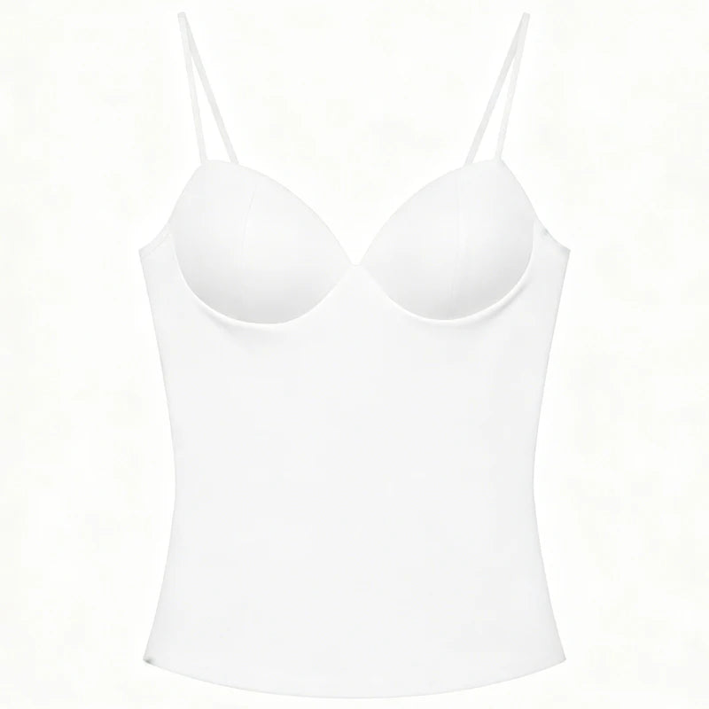 HXAO Sexy Women Corset Slip Top Summer Burgundy Tanks & Camis Elegant Sleeveless Backless Cup Top Spandex Nylon Bustier Camisole