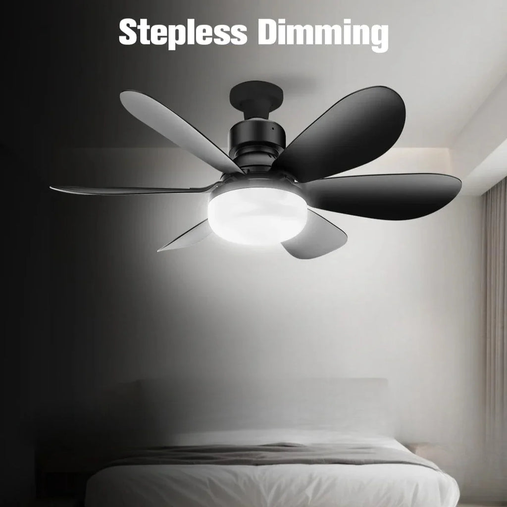 LED Ceiling Fan Light E27 with Remote Control for Dimming, Suitable for Living Room, Study, Household Use, 85-265V