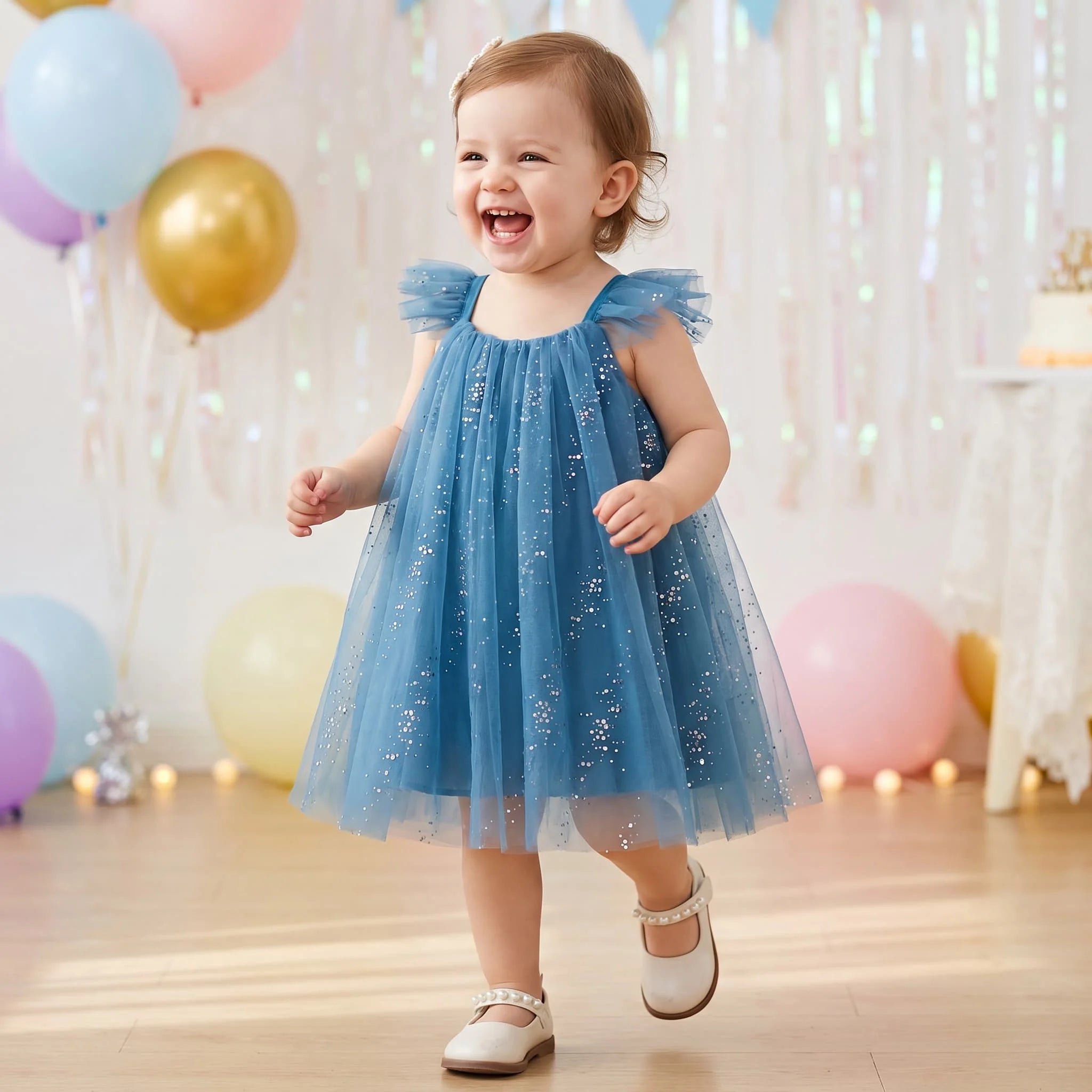 Sweet Baby Girl Birthday Party Evening Dress Children Summer Sleeveless Fairy Princess Gauze Dresses Fashion Toddler Kid Costume
