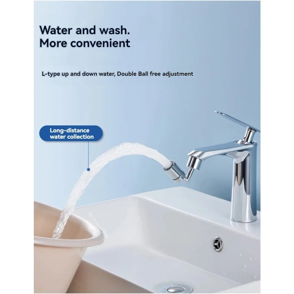 ABS Universal 720 Degree Rotating Faucet Extender Adapter Splash Proof Kitchen Bathroom Single Mode  Nozzle for Water Saving