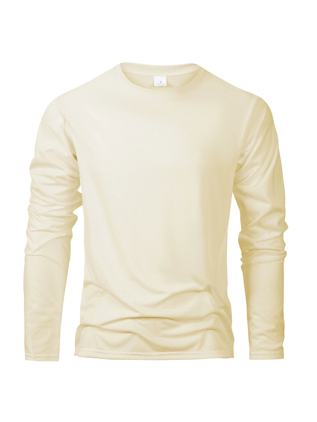 Spring Autumn Men‘s T-shirts Long Sleeve Casual Tops Solid Color High Quality Black T-Shirt Classic Men Clothing