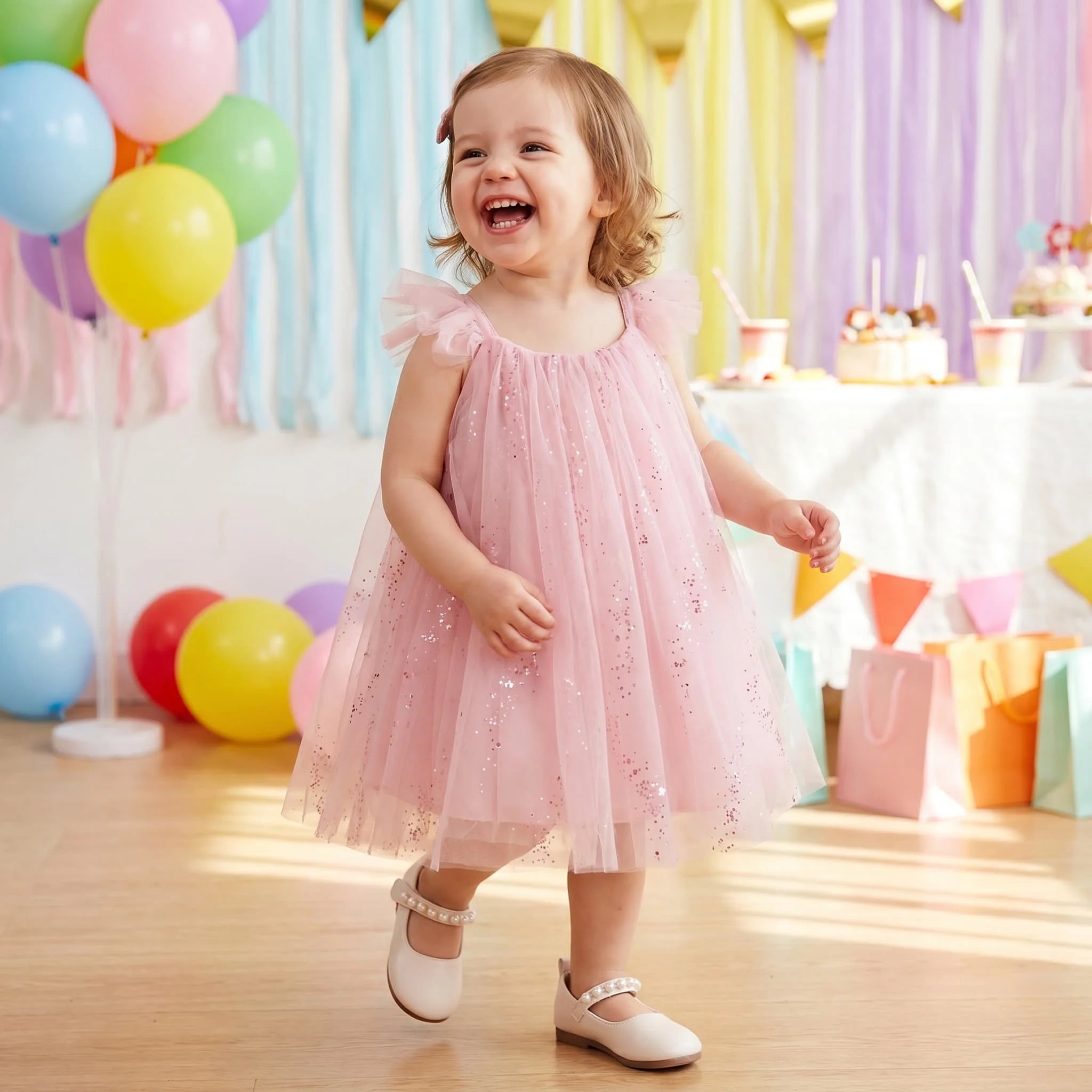 Sweet Baby Girl Birthday Party Evening Dress Children Summer Sleeveless Fairy Princess Gauze Dresses Fashion Toddler Kid Costume