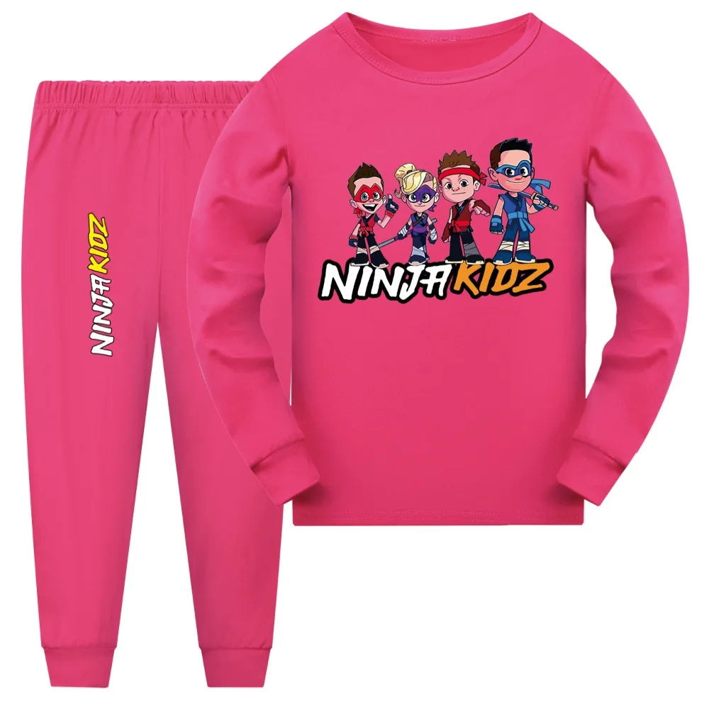 Cute Game NINJA KIDZ Children Pajamas Boys Pijama Cotton Clothes Set Sleepwear Kids Nightwear for Girls Toddler Outfits