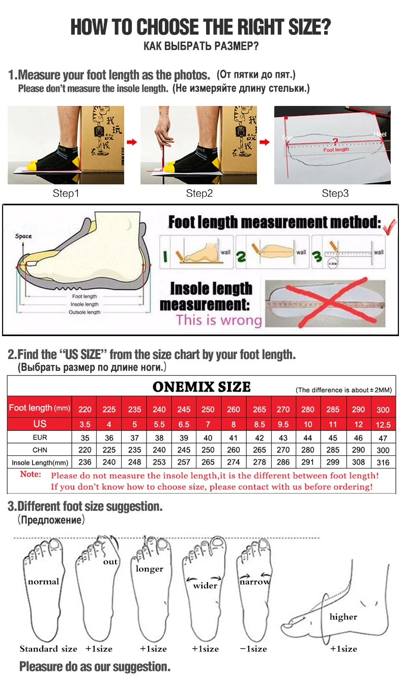ONEMIX 2026 Men Running Shoes Non-slip Shock Absorption Sneaker Lightweight Tennis Shoe Waterproof Man Breathable Casual Shoes