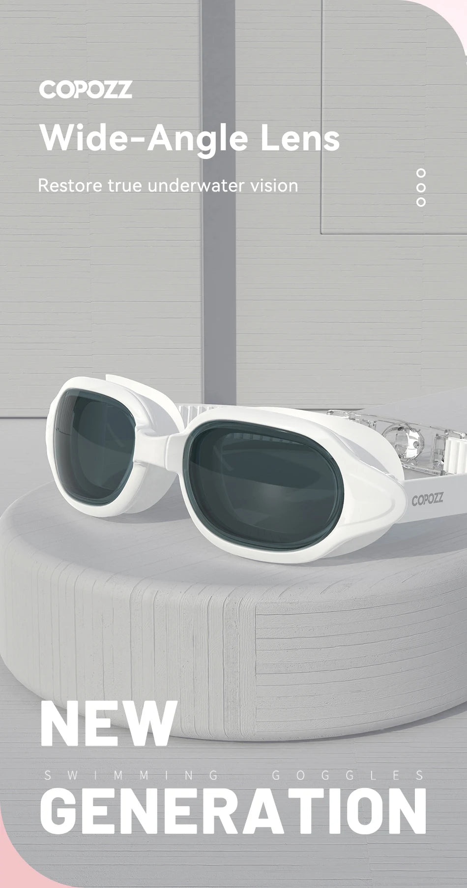 COPOZZ Professional Swimming Goggles Men Women Anti fog UV Protecion Waterproof Swimming Glasses Swim Eyewear