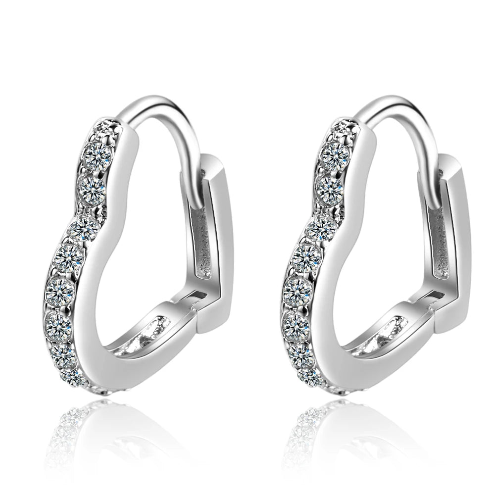 18k Plated Total 2.6CT Full Moissanite Hoop Earring for Women Sparkling Wedding Party Earring 925 Sterling Silver Jewelry Huggie