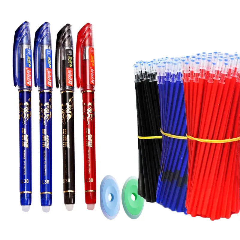 26 Pcs/Set Kawaii Erasable Pens 0.5mm Gel Pen Waterproof Gel Ink Stationery School Writing supplies for Notebook Office Student