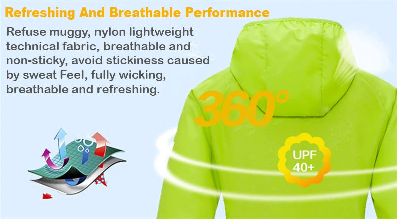 LNGXO Men Women Waterproof Jacket Quick Dry Hiking Camping Windbreaker Unisex Trekking Fishing Rain Coat Outdoor Anti UV Clothes
