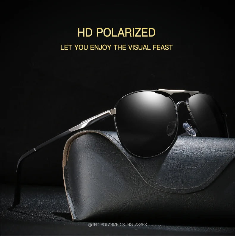 Classic Men And Women Polarized Sunglasses Fashion Metal Pilot Driving Fishing Sun Glasses Man Vintage Sunglass Eyeglasses