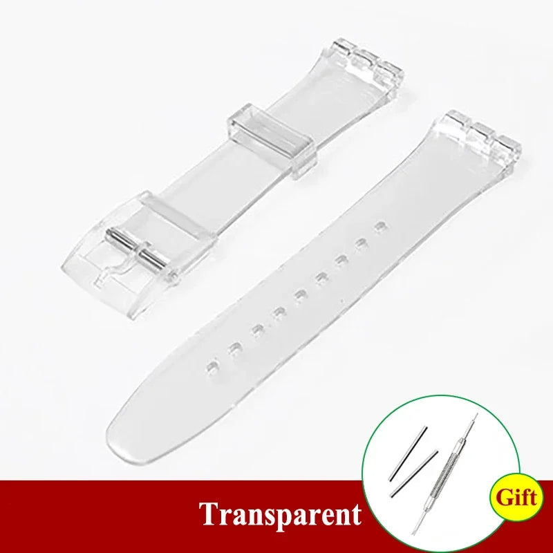 for Swatch Men Women Rubber Watch Band Soft Silicone Straps 16mm 17mm 19mm 20mm Sport Replacement Bracelet Wristbelt Accessories
