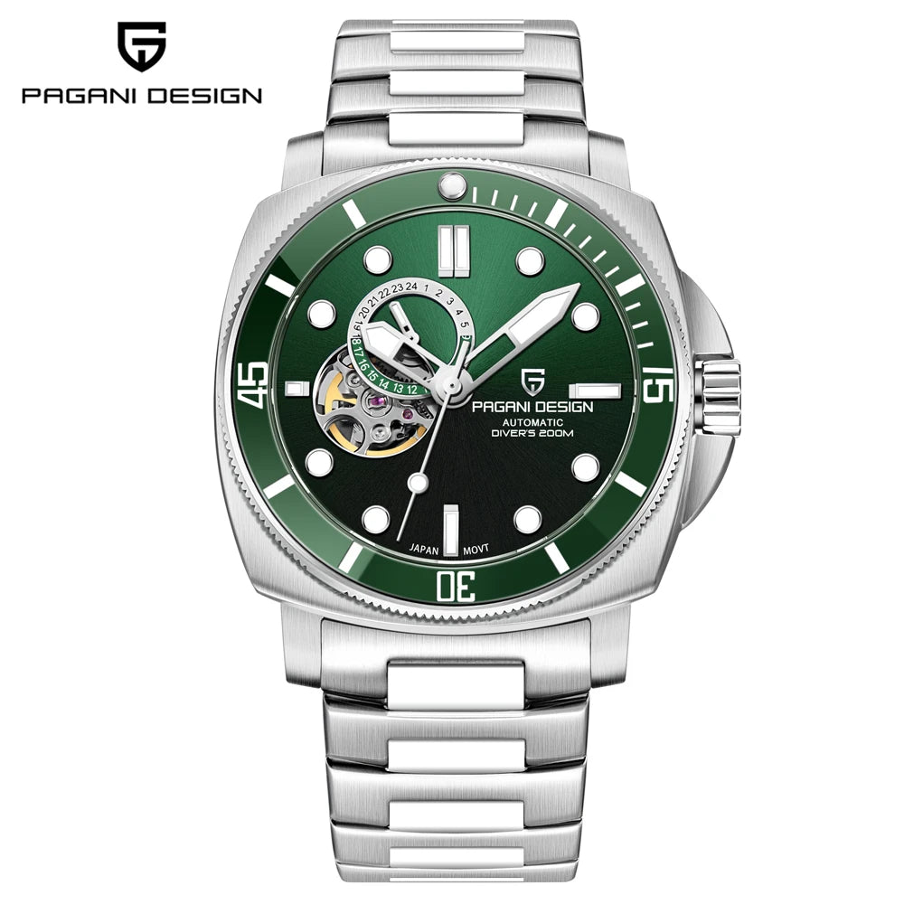 PAGANI DESIGN Men's Watches 2026 New Mechanical Automatic Watch For Men 200M Diving Top Brand Luxury Wristwatch Stainless Steel