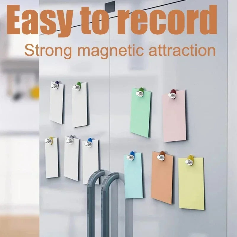 1-12Pcs Metal Strong Magnetic Pins Thumbtacks for Whiteboard Fridge Cone Magnets Pushpins Portable Home Office Storage Tools
