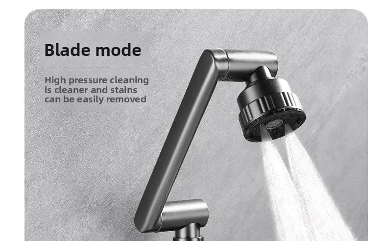 4 Mode Stainless Steel Wall Mounted Kitchen Faucet Bathroom Kitchen Sink Washbasins Cold Hot Water Mixer Tap 360 Degree