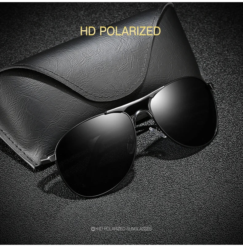 Classic Men And Women Polarized Sunglasses Fashion Metal Pilot Driving Fishing Sun Glasses Man Vintage Sunglass Eyeglasses