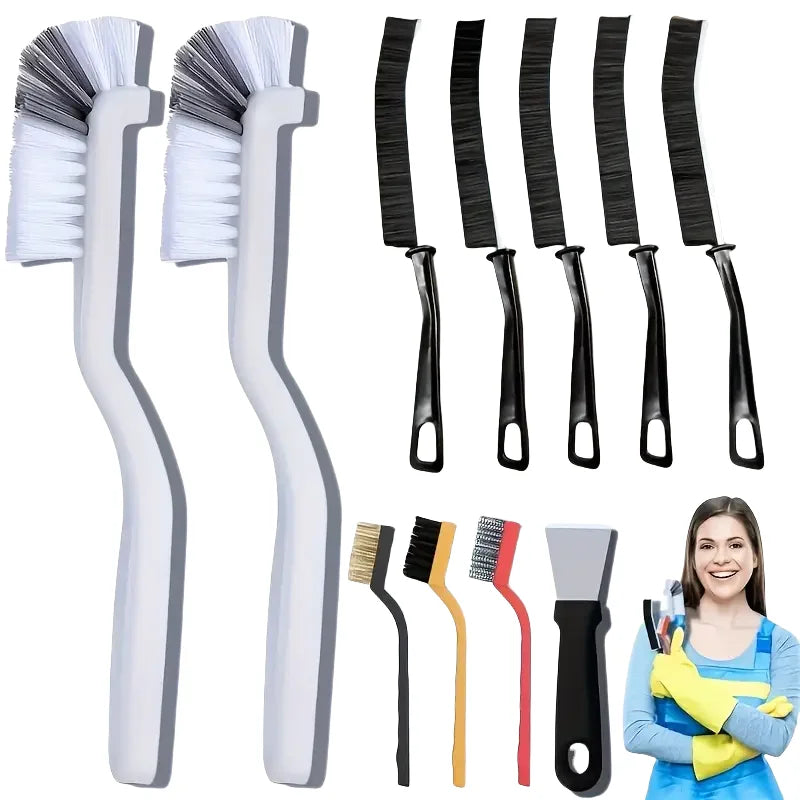 Kitchen cleaning tool set, gap cleaning brush, multifunctional small corner groove window track bathroom kitchen tool brush