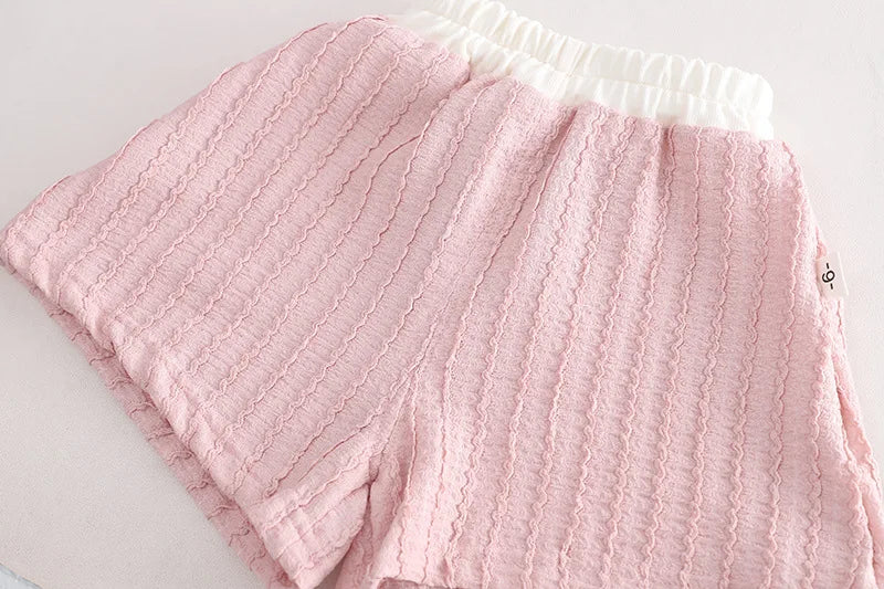 2025 New Summer Baby Girls Clothes Children Cotton T Shirt Shorts 2Pcs/Set Toddler Clothing Infant Fashion Costume Kids Suits