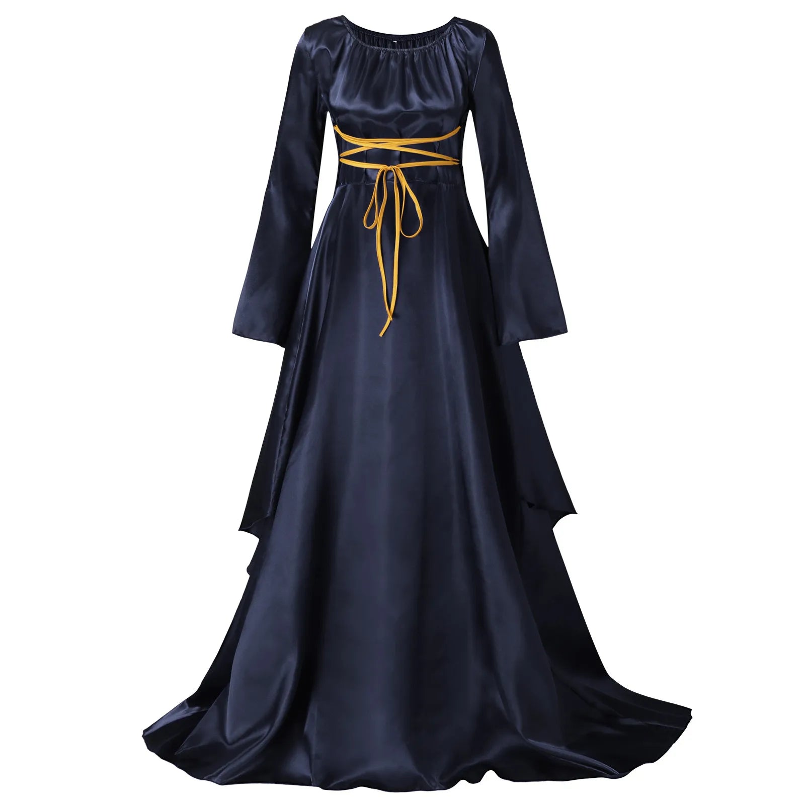 Dresses For Women 2024 Elegant Plus Size Medieval Retro Gothic Gown Dress Long Sleeve Lace Up Cosplay Evening Party Dress