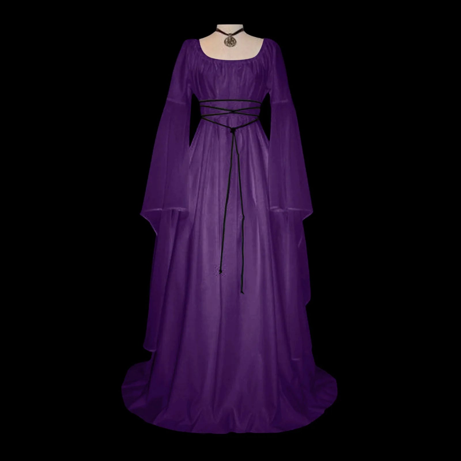 Dresses For Women 2024 Elegant Plus Size Medieval Retro Gothic Gown Dress Long Sleeve Lace Up Cosplay Evening Party Dress