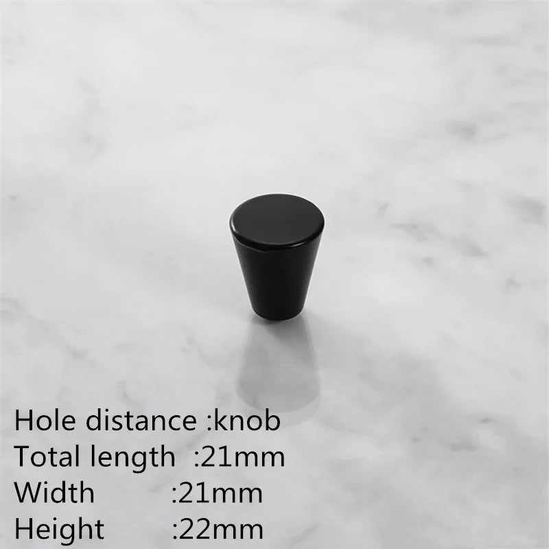 VARMSTUGA American Simple Black Aluminum Alloy Kitchen Cabinet Door Knobs and Handles Drawer Pulls Furniture Handle Hardware