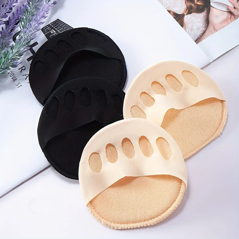 Ball of Foot Cushions Honeycomb Fabric Metatarsal Pads Invisible Socks Pads for Women and Men Reusable Forefoot Pads