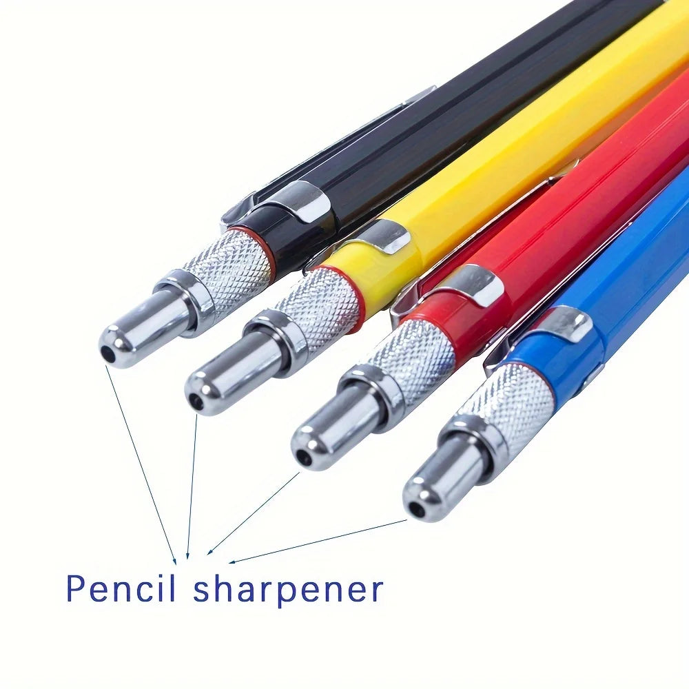 2.0MM Metal Mechanical Pencil Set with lead Art Drawing Design Automatic Drawing Special Pencil Student Office School Supplies